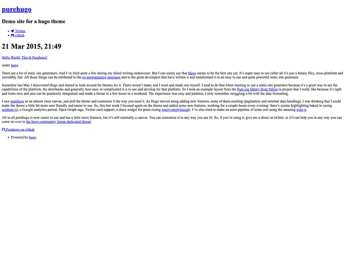 screenshot of Purehugo