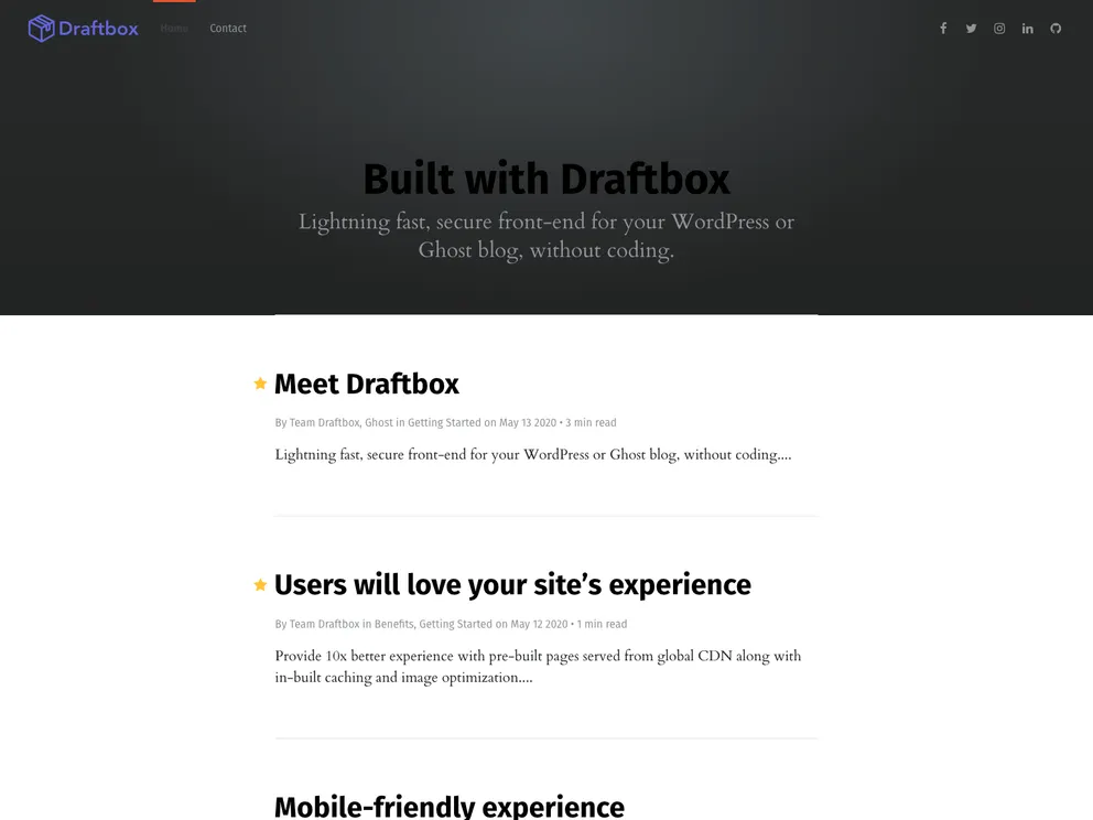 screenshot of Gatsby Attila Theme Starter