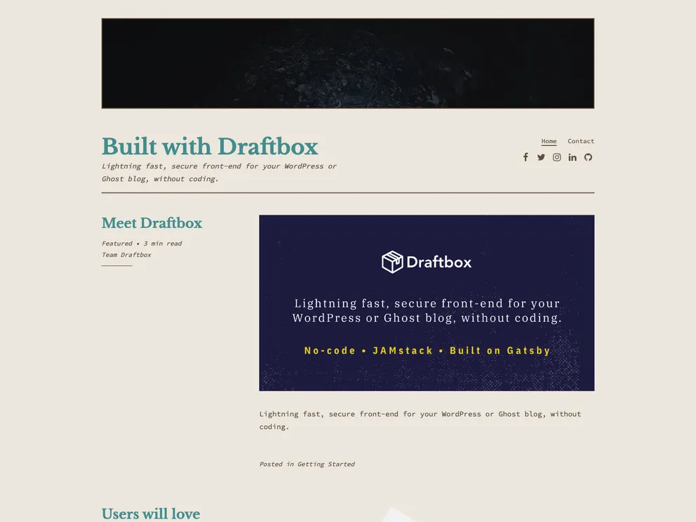 screenshot of Gatsby Wordpress Theme Libre