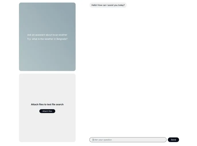 screenshot of Openai Assistant