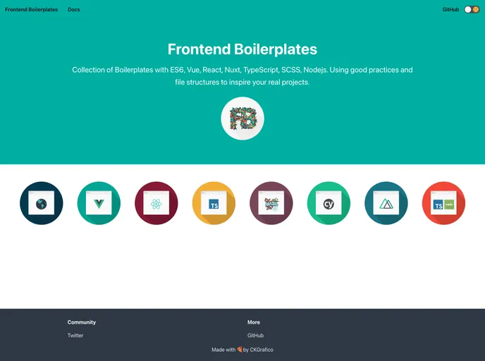 screenshot of Frontend Boilerplates