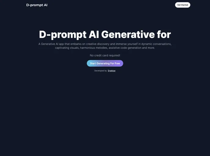 screenshot of D Prompt AI