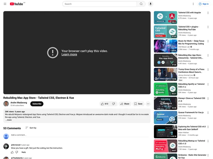 screenshot of App Store Tailwind