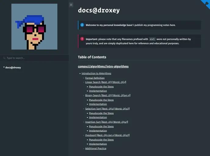 screenshot of Docs