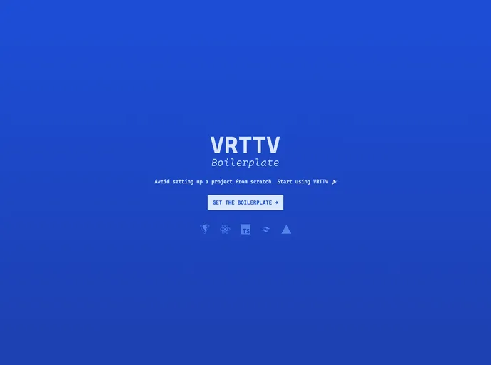 screenshot of Vrttv Boilerplate