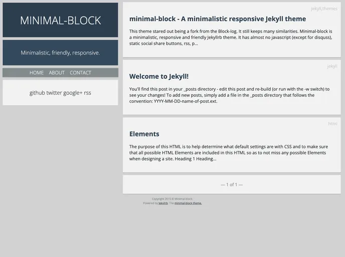 screenshot of Minimal Block