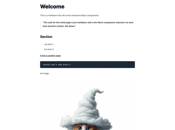 Nextjs Markdown Boilerplate screenshot