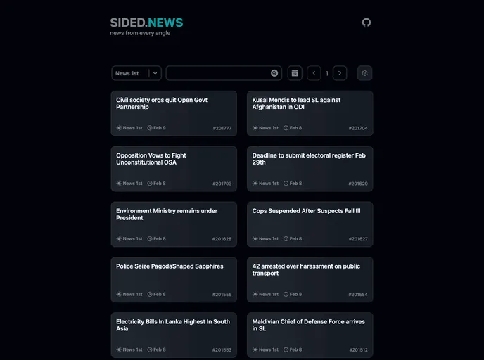 screenshot of Sided
