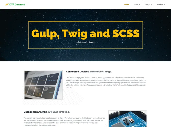screenshot of Gulp Twig Scss