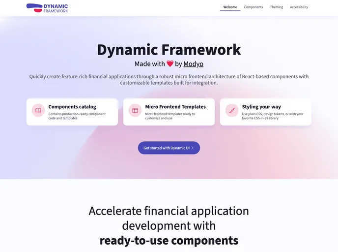 Dynamic UI screenshot