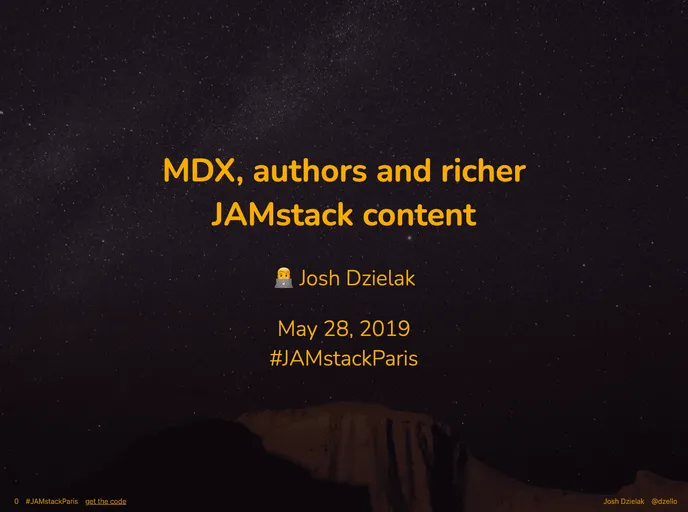 screenshot of Mdx Talk