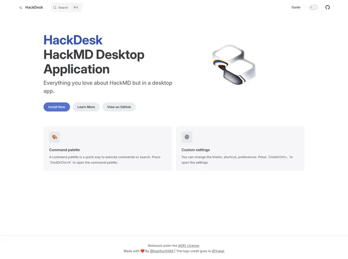 screenshot of Hackdesk