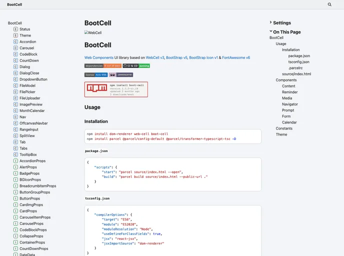 screenshot of BootCell