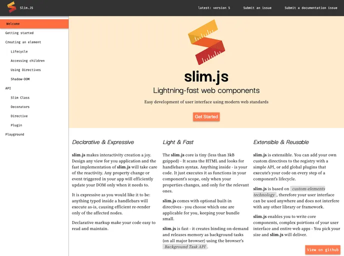 Slim.js screenshot