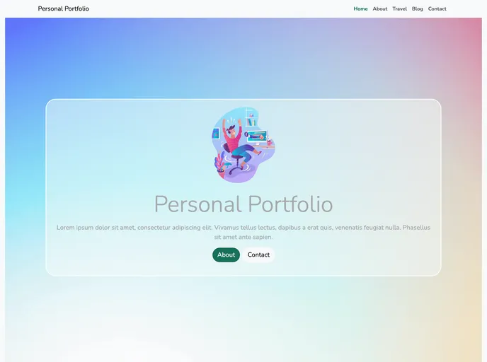Bootstrap Portfolio Template screenshot
