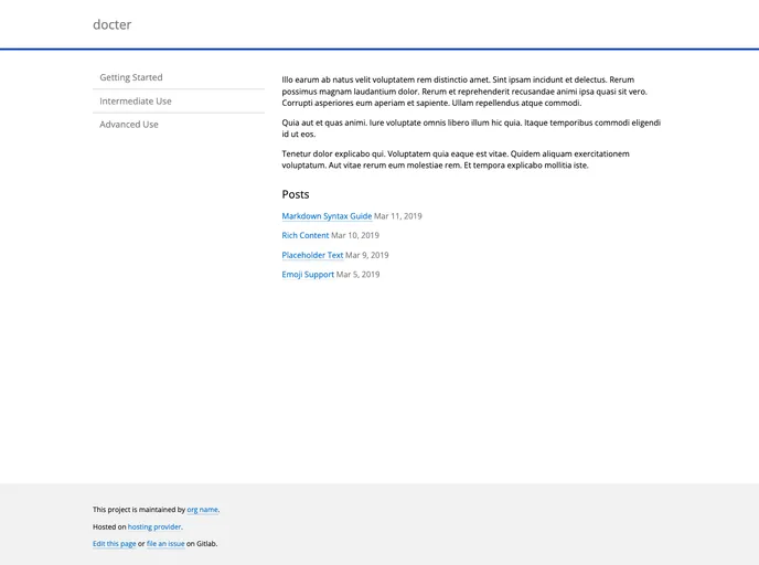 screenshot of Docter