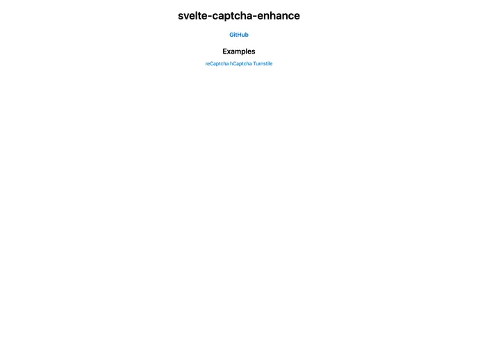 screenshot of Svelte Captcha Enhance