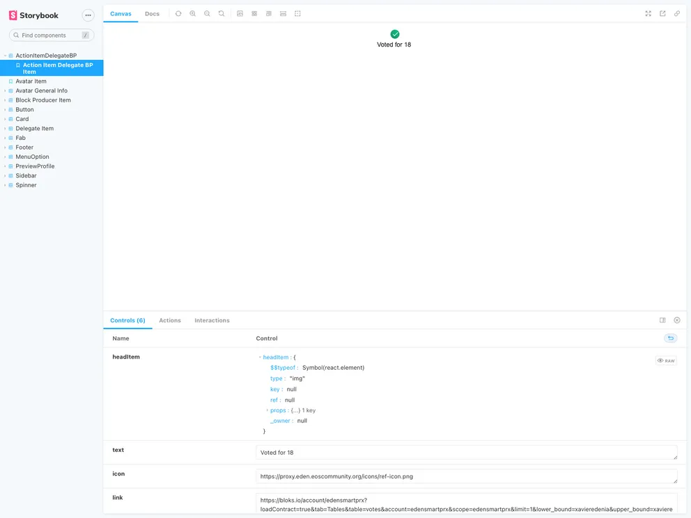 screenshot of Eden UI Kit