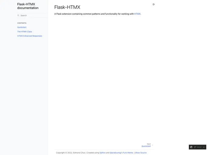 screenshot of Flask Htmx