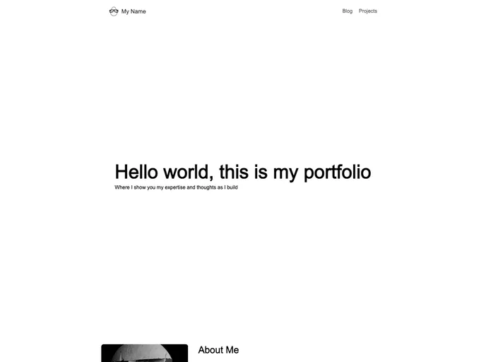screenshot of Portfolio Template And Challenge