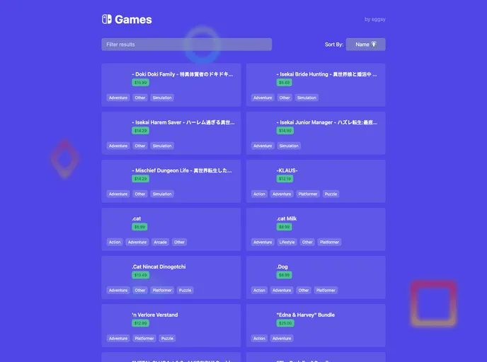 screenshot of Nextjs Eshop