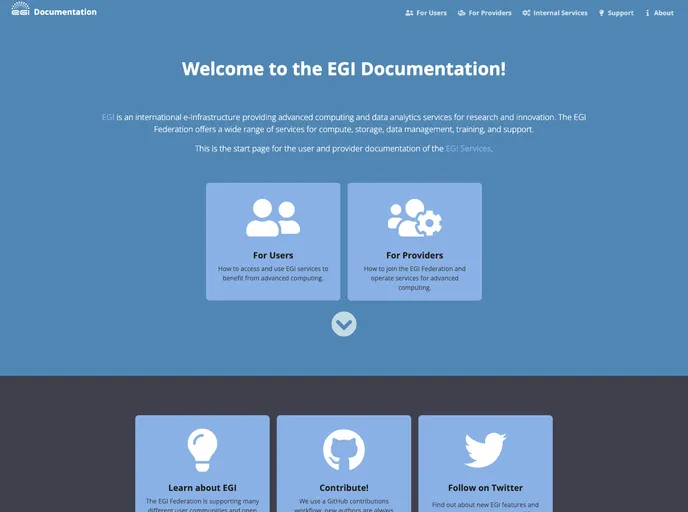 screenshot of Documentation