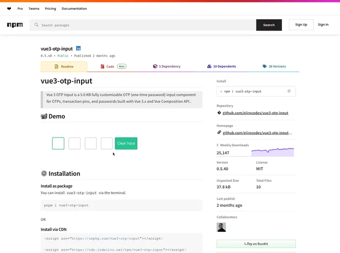 Vue3 Otp Input