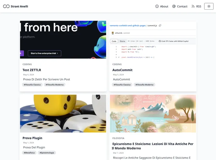 screenshot of Memento Sveltekit And Github Pages