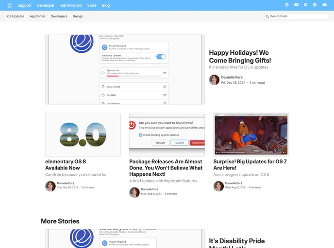 screenshot of Blog Template