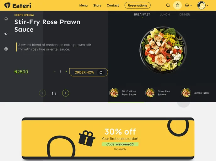 screenshot of Eateri