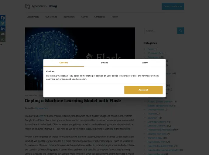 screenshot of Model Deployment Flask