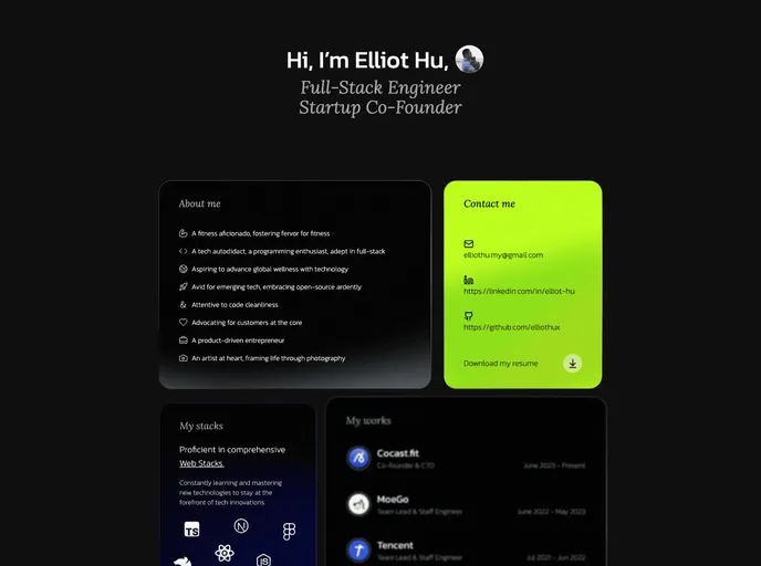 screenshot of Personal Site