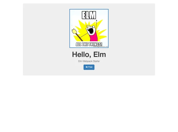 screenshot of Elm Webpack Starter