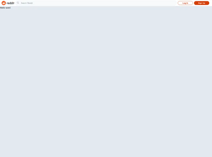 screenshot of Reddit Clone