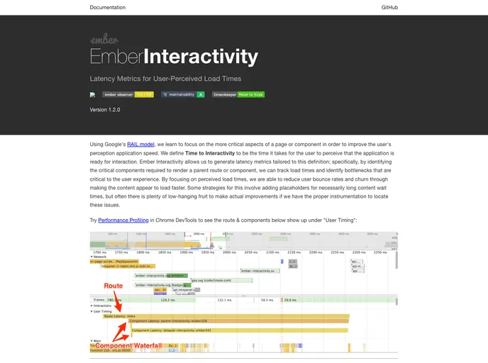screenshot of Ember Interactivity
