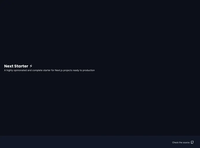 screenshot of Next13 Starter