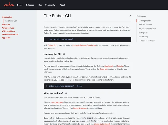 screenshot of Cli Guides
