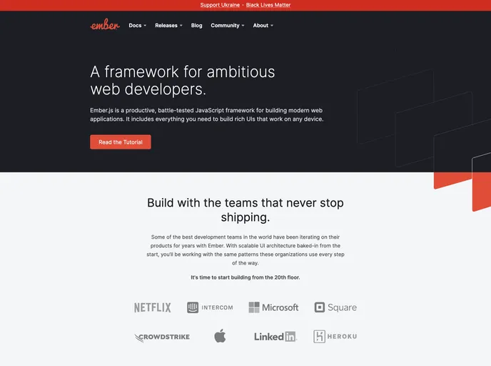 screenshot of Website