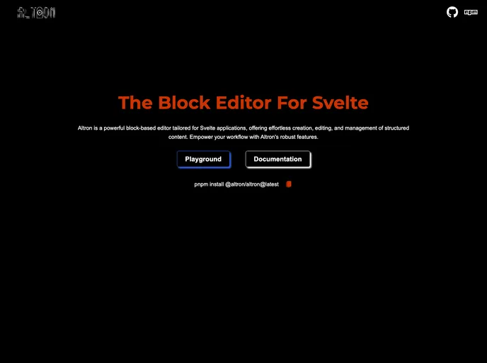 screenshot of Altron