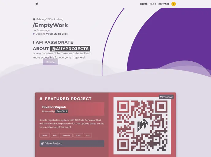 screenshot of Emptywork.github.io