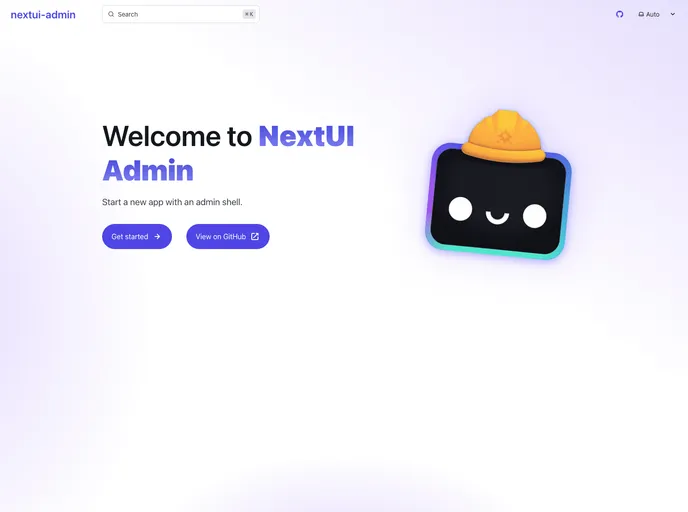 screenshot of Nextui Admin