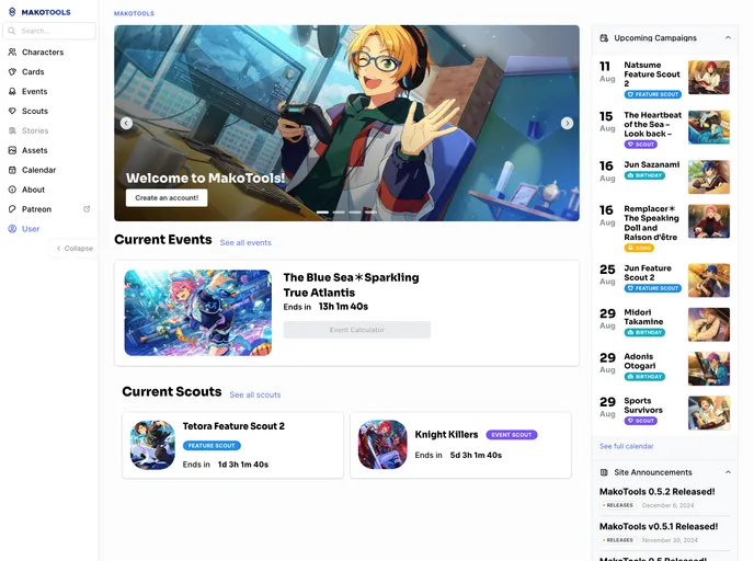 screenshot of Makotools