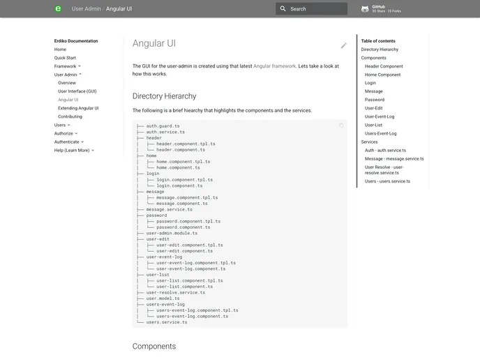 screenshot of Ngx User Admin