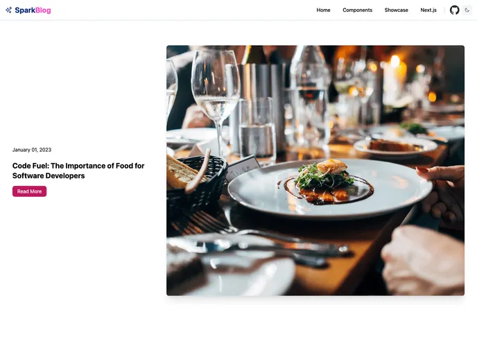 screenshot of Nextjs Mdx Blog Starter