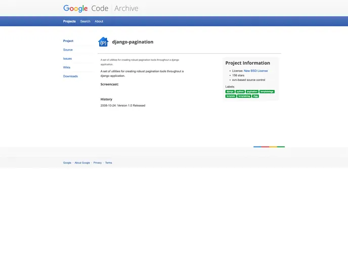 screenshot of Django Pagination