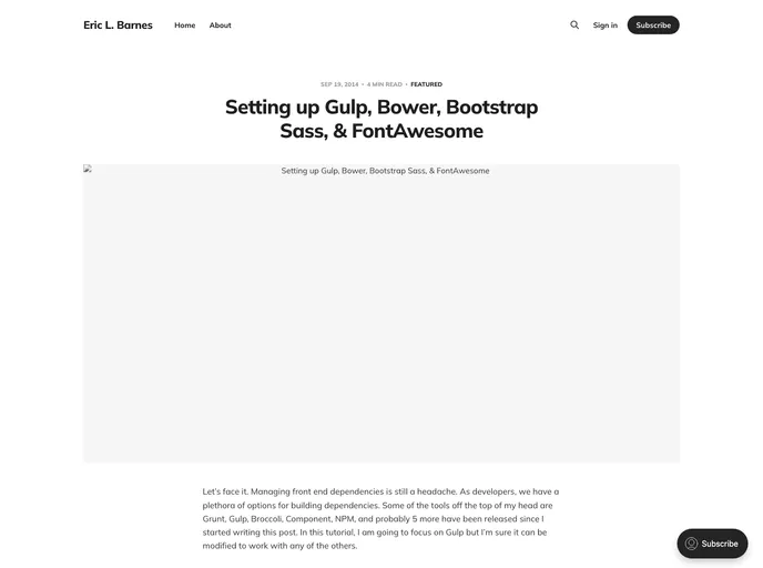 screenshot of Gulp Bower Bootstrap Fontawesome