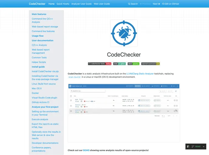Codechecker screenshot