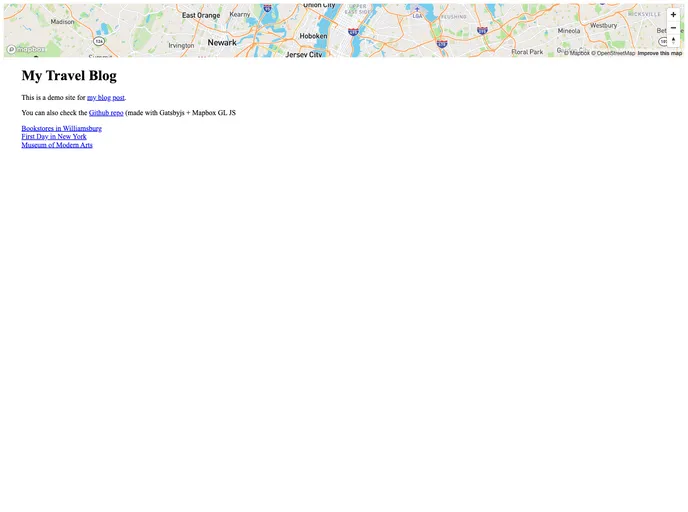 screenshot of Gatsby Mapbox Blog