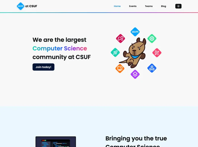 screenshot of Acmcsuf.com