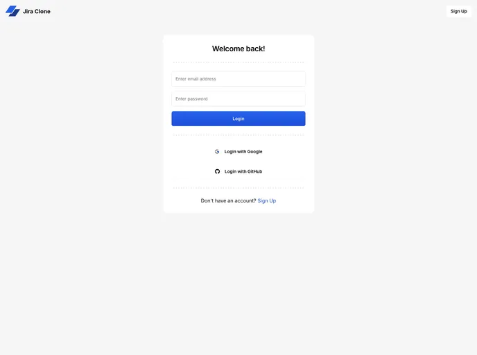 screenshot of Jira Clone Nextjs